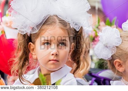 Saint Petersburg, Russia September 1, 2018 School 667 Nevsky District. Gatheringofstudentsnearthesch