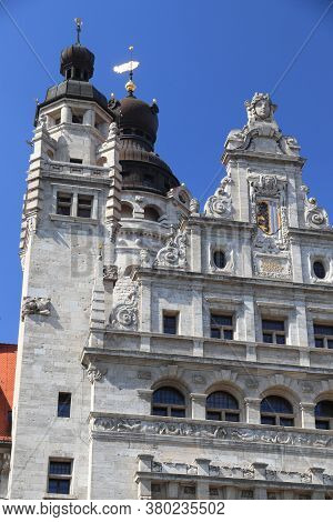 Germany Landmarks - Leipzig City Hall. New City Hall (neues Rathaus) In Historicism Architecture Sty