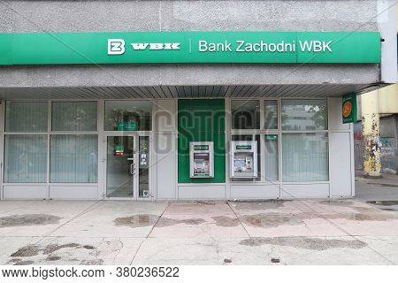 Wroclaw, Poland - May 11, 2018: Bank Zachodni Wbk Bank Branch In Wroclaw, Poland. There Are 36 Banki