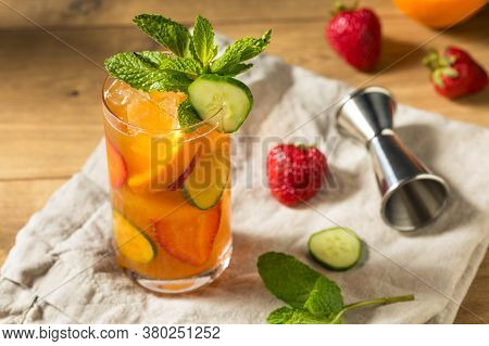 Refreshing Boozy Pimms Cup Cocktail