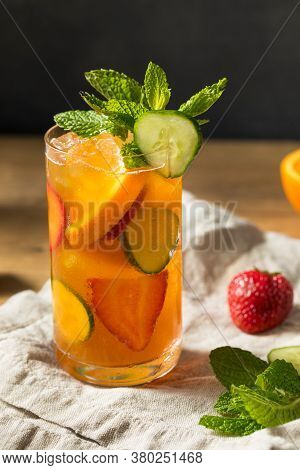 Refreshing Boozy Pimms Cup Cocktail