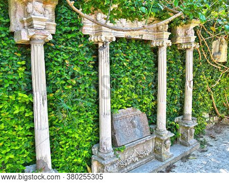 Nice, France- June 17, 2014: Landscape Garden Villa Ephrussi De Rothschild In Saint Jean Cap Ferrat