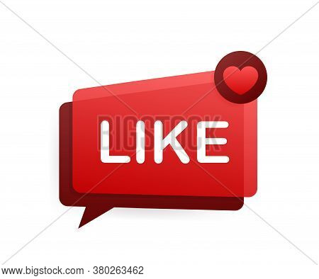 Like. Thumb Up Symbol, Finger Up. Vector Stock Illustration