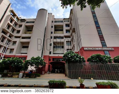 New Delhi, India, 2020. Dwarka District Court Building In South West District, Delhi. This Is A New