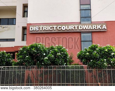 New Delhi, India, 2020. Dwarka District Court Building In South West District, Delhi. This Is A New