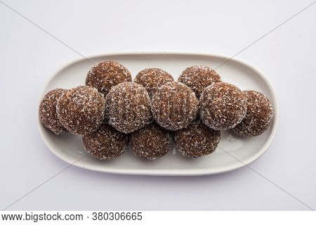 Chocolate Coconut Sweet Laddoo, Laddu Or Ladoo