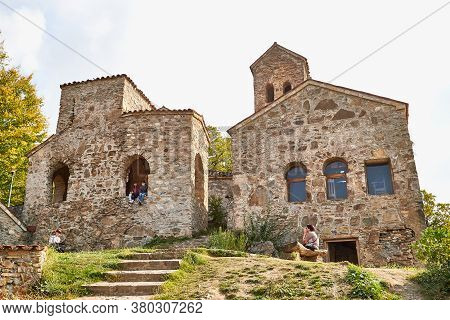 Nekresi, Georgia - October 20, 2019: Orthodox Church In Nekresi Monastery Located In Georgia. Old Ho