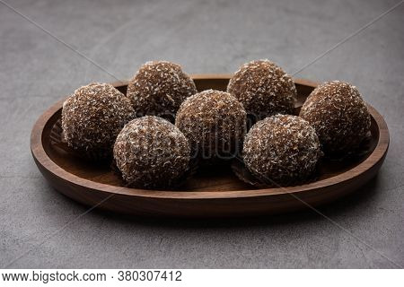 Chocolate Coconut Sweet Laddoo, Laddu Or Ladoo