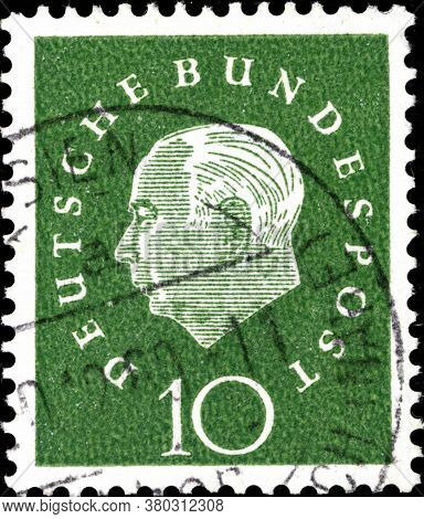 02 10 2020 Divnoe Stavropol Territory Russia The Postage Stamp Germany 1959 Professor Dr. Theodor He