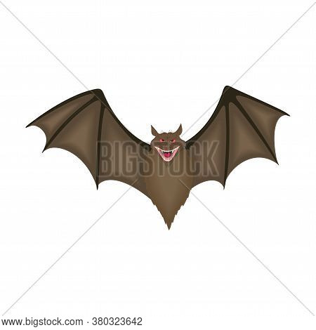 Cartoon Bat Isolated On White Background In Eps10