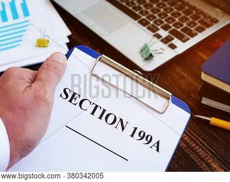 Man Shows Section 199a Of The Internal Revenue Code.