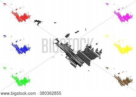Saint Barthelemy Island (france, French Republic, Overseas Collectivity) Map Vector Illustration, Sc
