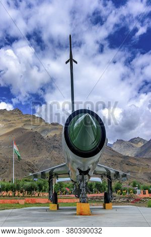 Kargil, Jammu And Kashmir,india - September 1st 2014 : A Mig-21 Fighter Plane Used By India In Kargi
