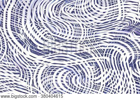 Abstract blue color acrylic wave painting. Canvas vintage grunge texture horizontal background. 