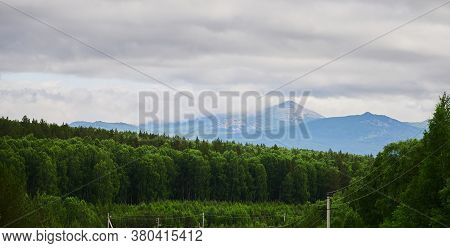 Russia Bashkortostan. The Second Peak Of The Southern Urals Is A Large Mountain Iremel, A View From 