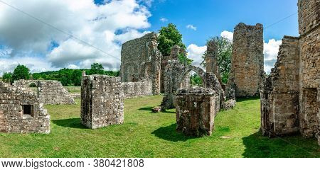 Ruins of Bayham Abbey, East Sussex, England, UK - church, chapter house and gatehouse
