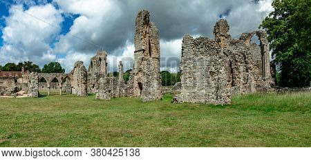 Ruins of Bayham Abbey, East Sussex, England, UK - church, chapter house and gatehouse