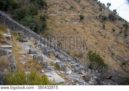 Remains Of Ancient Stone Beehives In The Pustinja Blaca Area On The Island Of Brac In Croatia