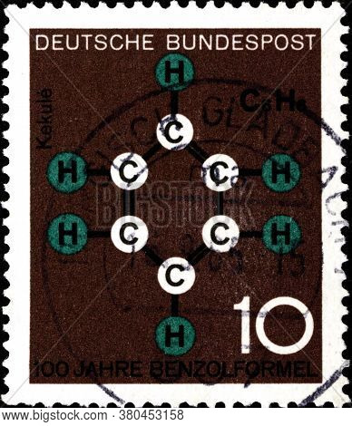 02 11 2020 Divnoe Stavropol Territory Russia The German Postage Stamp 1964 Anniversaries In Technic 