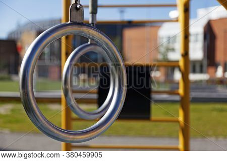 Roman Rings At An Outdoor Gym In Skelleftea