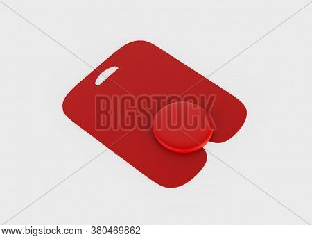 Pop Socket Isolated On A White Background Mock Up. 3d Illustration