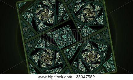Ngon Phi sarmal soyut Fractal