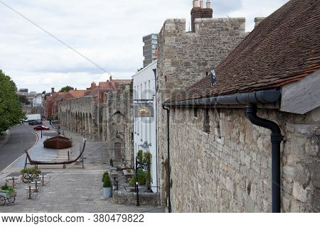 Views Of The Town Wall In Southampton, Hampshire In The Uk, Taken On The 10th July 2020
