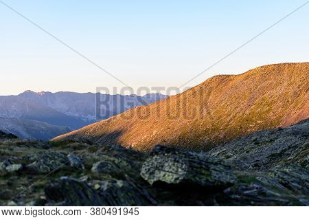 Beautiful Mountain Landscape In Pyrenees, Andorra In Summer.