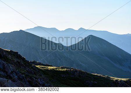 Beautiful Mountain Landscape In Pyrenees, Andorra In Summer.