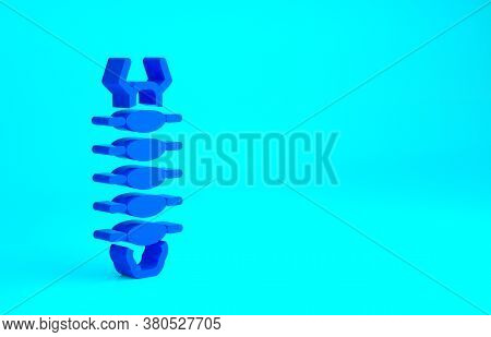 Blue Centipede Insect Icon Isolated On Blue Background. Minimalism Concept. 3d Illustration 3d Rende