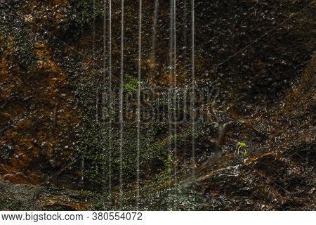 Waterfall Near Kouty Nad Desnou Village In Summer Day