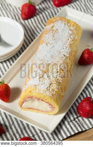 Homemade Frozen Artic Roll Cake