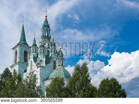 Spaso-preobrazhenskaya Church In The Museum Of Wooden Architecture In The Village Of Nizhnyaya Sinya