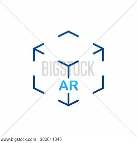 Virtual Reality. Ar For Video Game Design. Media Technology. Design Concept Augmented Reality. Vecto