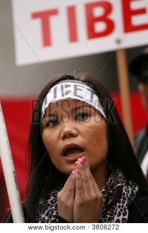 Tibetanske frihed Protest, Vancouver, Canada (marts 22 2008)