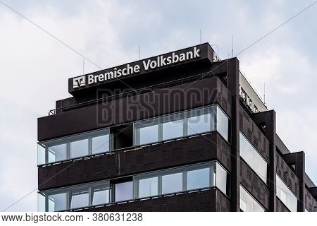 Bremen, Germany - August 5, 2019 Bremische Volksbank Offices