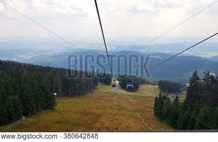 Cableway On Cerna Hora Mountain, Krkonose.