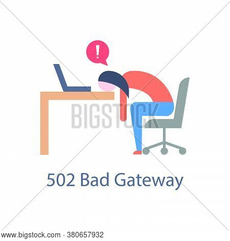 502 Bad Gateway Icon For Website Design And Desktop Envelopment, Development. Premium Pack.
