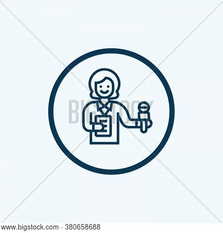 Journalist Icon Isolated On White Background From Profession Avatar Collection. Journalist Icon Tren