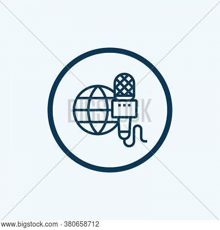 Microphone Icon Isolated On White Background From Videoblogger Collection. Microphone Icon Trendy An