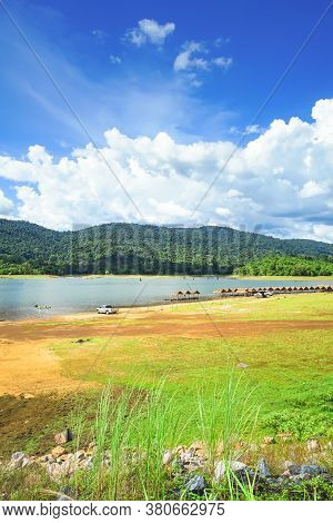 Beautiful Landscape Of Tha Krabak Reservoir In Sa Kaeo Province, Thailand.