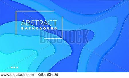 Design Aesthetic Background, Fluid Liquid Background In Paper Cut Style