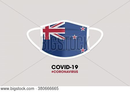 Medical Mask Sign Illustration. Face Mask Prevent Corona Virus Infection. Covid 19 Mouth Mask With T