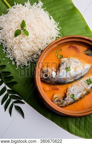 Spicy Fish Curry - Popular Indian Seafood Served With Rice