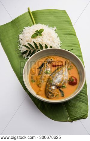 Spicy Fish Curry - Popular Indian Seafood Served With Rice