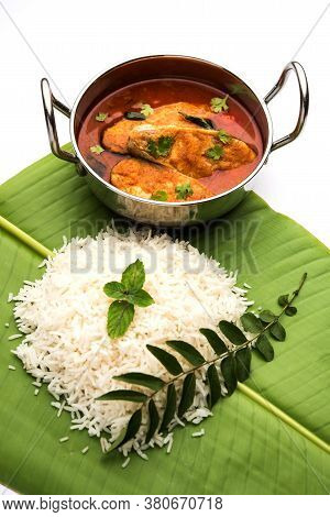 Spicy Fish Curry - Popular Indian Seafood Served With Rice