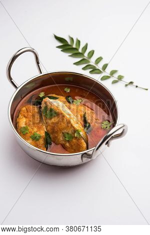 Spicy Fish Curry - Popular Indian Seafood Served With Rice