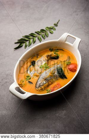 Spicy Fish Curry - Popular Indian Seafood Served With Rice