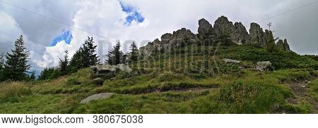 Mountain Landscape With Clouds - Gutai Mountains , Maramures, Creasta Cocosului - Cock's Comb,