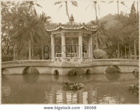 Antigo chinês jardim